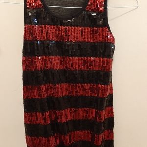 River Island black & red tank top size medium